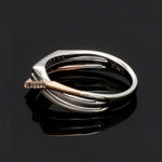 Load image into Gallery viewer, Parallel Paths Platinum Couple Rings with Rose Gold &amp; Diamonds JL PT 966
