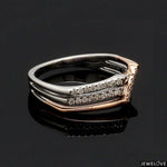Load image into Gallery viewer, Parallel Paths Platinum Couple Rings with Rose Gold &amp; Diamonds JL PT 966

