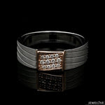 Load image into Gallery viewer, Parallel Paths Platinum Couple Rings with Rose Gold &amp; Diamonds JL PT 966
