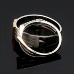 Load image into Gallery viewer, Parallel Paths Platinum Couple Rings with Rose Gold &amp; Diamonds JL PT 966
