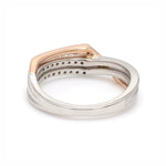 Load image into Gallery viewer, Parallel Paths Platinum Couple Rings with Rose Gold &amp; Diamonds JL PT 966
