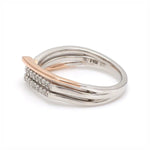 Load image into Gallery viewer, Parallel Paths Platinum Couple Rings with Rose Gold &amp; Diamonds JL PT 966

