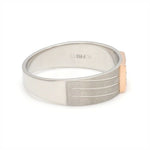 Load image into Gallery viewer, Parallel Paths Platinum Couple Rings with Rose Gold &amp; Diamonds JL PT 966
