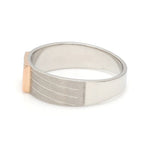 Load image into Gallery viewer, Parallel Paths Platinum Couple Rings with Rose Gold &amp; Diamonds JL PT 966
