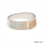 Load image into Gallery viewer, Parallel Paths Platinum Couple Rings with Rose Gold &amp; Diamonds JL PT 966
