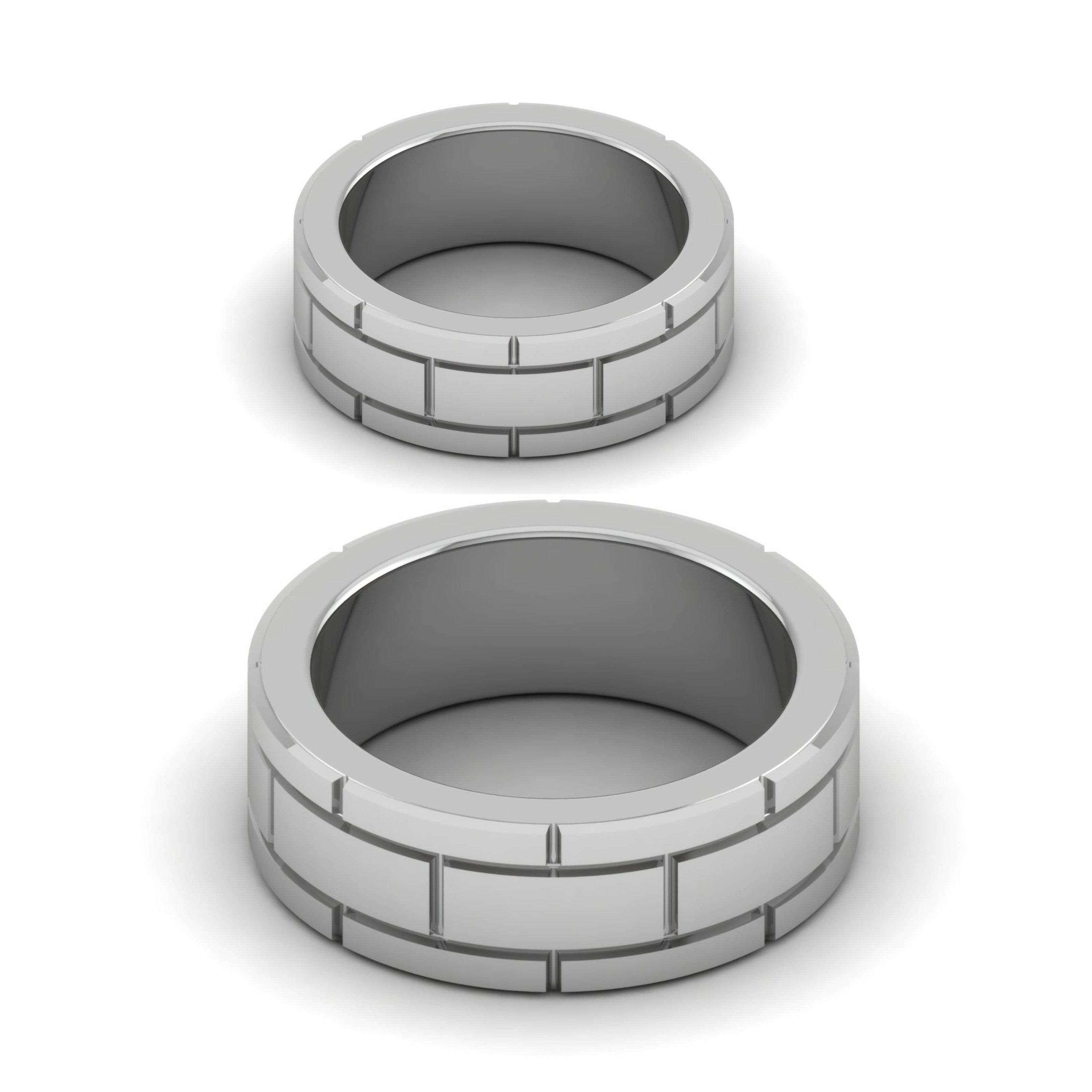 Plain Platinum Couple Ring JL PT MB 138