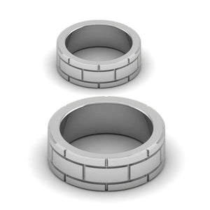 Plain Platinum Couple Ring JL PT MB 138
