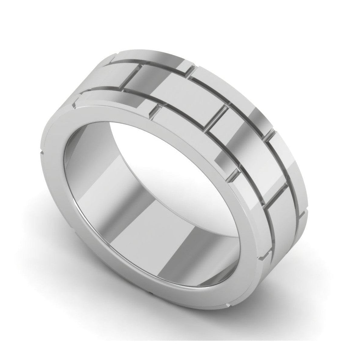 Plain Platinum Couple Ring JL PT MB 138