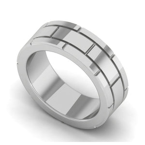 Plain Platinum Couple Ring JL PT MB 138