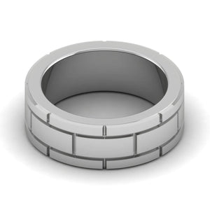 Plain Platinum Couple Ring JL PT MB 138