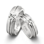 Load image into Gallery viewer, Plain Platinum Love Bands with Celtic Knots JL PT 203
