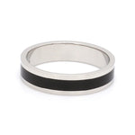 Load image into Gallery viewer, Plain Platinum Ring with Black Enamel for Men JL PT 1118
