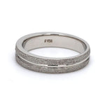 Load image into Gallery viewer, Plain Platinum Ring with Rough Finish &amp; a Groove JL PT 580 - Plain
