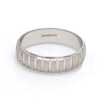 Load image into Gallery viewer, Plain Platinum Ring with Textured Blocks for Men JL PT 619
