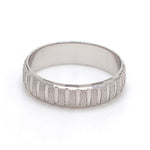 Load image into Gallery viewer, Plain Platinum Ring with Textured Blocks for Men JL PT 619
