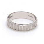 Load image into Gallery viewer, Plain Platinum Ring with Textured Blocks for Men JL PT 619
