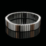 Load image into Gallery viewer, Platinum &amp; 18K Rose Gold Flexible Bracelet for Men JL PTB 1232
