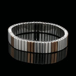 Load image into Gallery viewer, Platinum &amp; 18K Rose Gold Flexible Bracelet for Men JL PTB 1232
