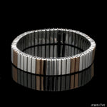 Load image into Gallery viewer, Platinum &amp; 18K Rose Gold Flexible Bracelet for Men JL PTB 1232

