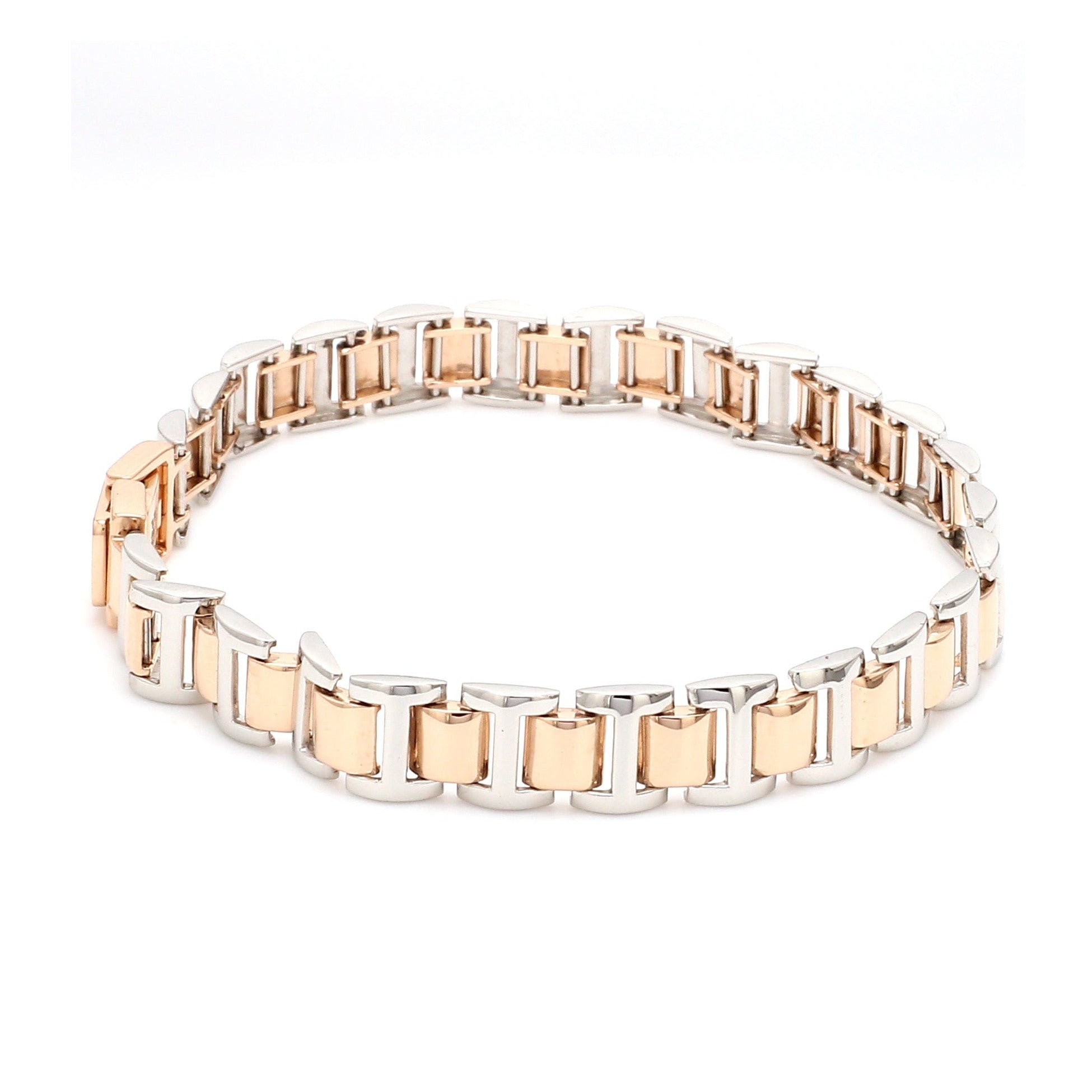 Platinum and Rose Gold Bracelet for Men JL PTB 635