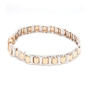 Platinum and Rose Gold Bracelet for Men JL PTB 635