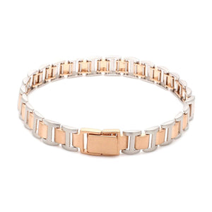 Platinum and Rose Gold Bracelet for Men JL PTB 635