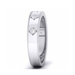 Load image into Gallery viewer, Platinum Band for Men with 5 Diamonds JL PT 5851
