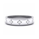 Load image into Gallery viewer, Platinum Band for Men with 5 Diamonds JL PT 5851
