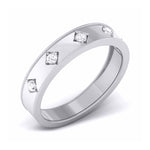 Load image into Gallery viewer, Platinum Band for Men with 5 Diamonds JL PT 5851
