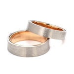 Load image into Gallery viewer, Platinum Band with Rose Gold Base &amp; Matte Finish JL PT 637
