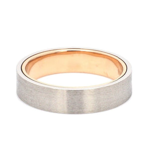 Platinum Band with Rose Gold Base & Matte Finish JL PT 637