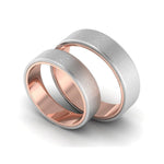 Load image into Gallery viewer, Platinum Band with Rose Gold Base &amp; Matte Finish JL PT 637
