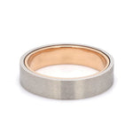 Load image into Gallery viewer, Platinum Band with Rose Gold Base &amp; Matte Finish JL PT 637
