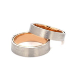 Load image into Gallery viewer, Platinum Band with Rose Gold Base &amp; Matte Finish JL PT 637
