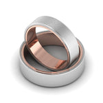 Load image into Gallery viewer, Platinum Band with Rose Gold Base &amp; Matte Finish JL PT 637
