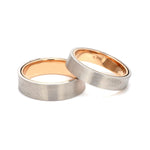 Load image into Gallery viewer, Platinum Band with Rose Gold Base &amp; Matte Finish JL PT 637
