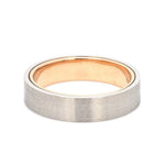 Load image into Gallery viewer, Platinum Band with Rose Gold Base &amp; Matte Finish JL PT 637
