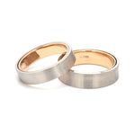 Load image into Gallery viewer, Platinum Band with Rose Gold Base &amp; Matte Finish JL PT 637
