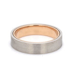 Load image into Gallery viewer, Platinum Band with Rose Gold Base &amp; Matte Finish JL PT 637
