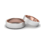 Load image into Gallery viewer, Platinum Band with Rose Gold Base &amp; Matte Finish JL PT 637
