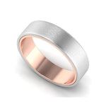Load image into Gallery viewer, Platinum Band with Rose Gold Base &amp; Matte Finish JL PT 637
