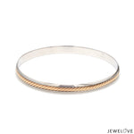 Load image into Gallery viewer, Platinum Bracelet with Center Rose Gold Line for Men JL PTB 1296

