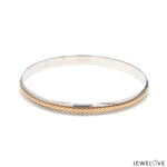 Load image into Gallery viewer, Platinum Bracelet with Center Rose Gold Line for Men JL PTB 1296
