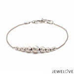 Load image into Gallery viewer, 5.8mm Platinum Bracelet with Shine Diamond Cut Balls JL PTB 1201

