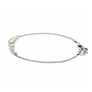 5.8mm Platinum Bracelet with Shine Diamond Cut Balls JL PTB 1201