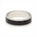 Load image into Gallery viewer, Platinum Couple Unisex Ring with Black Ceramic JL PT 1330
