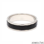 Load image into Gallery viewer, Platinum Couple Unisex Ring with Black Ceramic JL PT 1330
