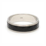Load image into Gallery viewer, Platinum Couple Unisex Ring with Black Ceramic JL PT 1330
