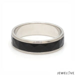 Load image into Gallery viewer, Platinum Couple Unisex Ring with Black Ceramic JL PT 1330
