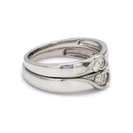 Load image into Gallery viewer, Platinum Love Bands with Complementary Hearts JL PT 243
